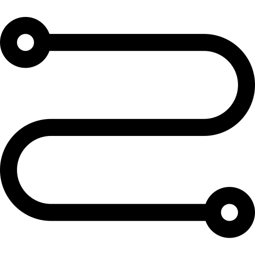 Connection, dot, relationship, route, travel, trip icon
