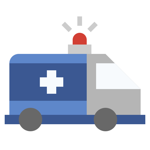 Ambulance, care, health, transport, transportation, urgency icon