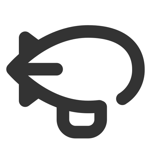 Airship, transport, zeppelin icon