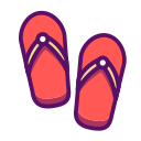 Beach,Casual,Flipflop,Outline,Sandals,Travel,Traveling