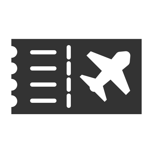 Holiday, ticket, tourism, travel, vacation icon