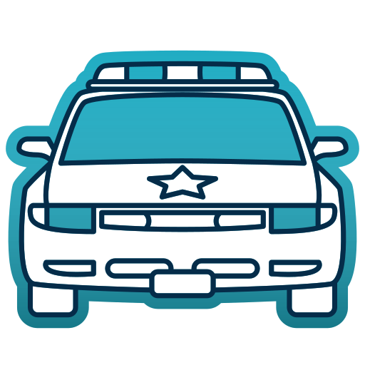 Auto, car, crime, law, police, security icon