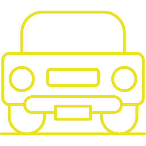 Cafe, car, park icon