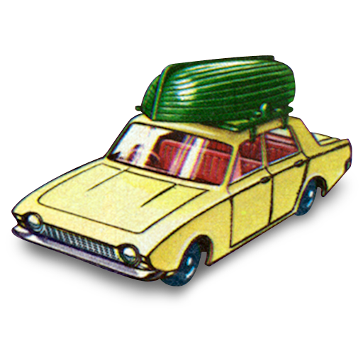 Boat, corsair, car, ford, with icon