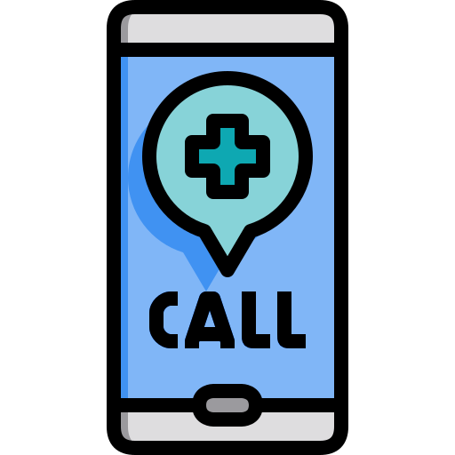 Call, color, covid, emergency, hotline, lineal, telephone icon