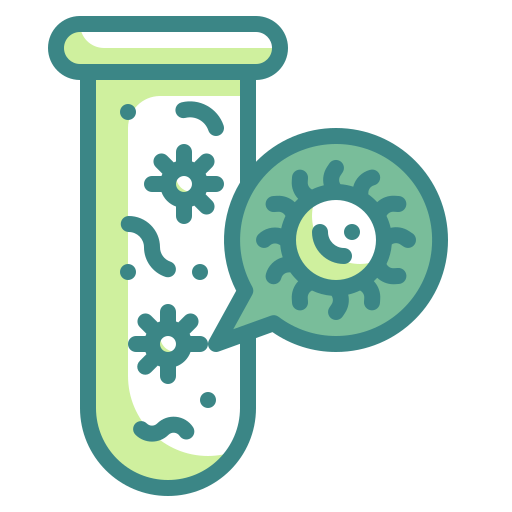 Bacteria, chemical, lab, science, test, tube, virus icon