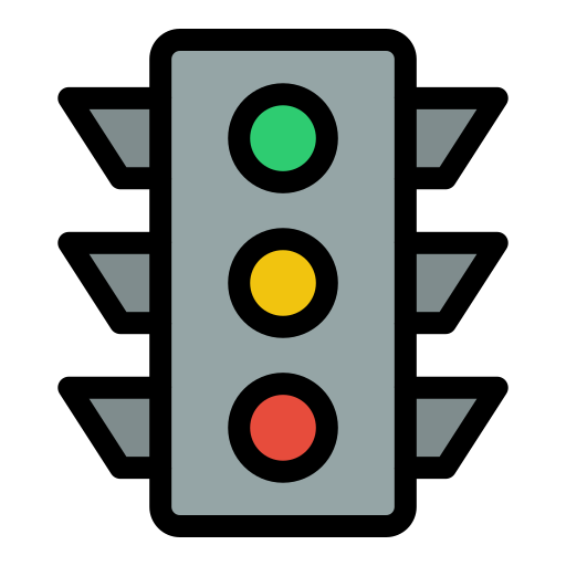Development, lights, road, traffic, transport icon