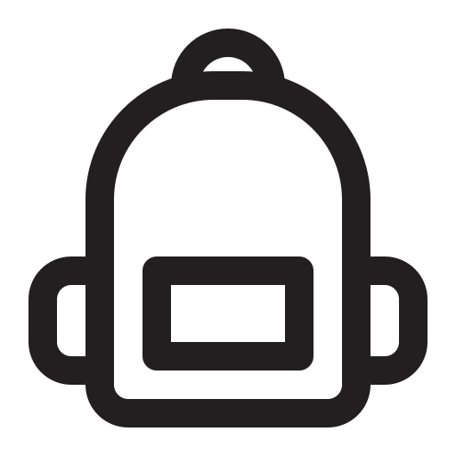 Backpack, travel, bag, transport icon