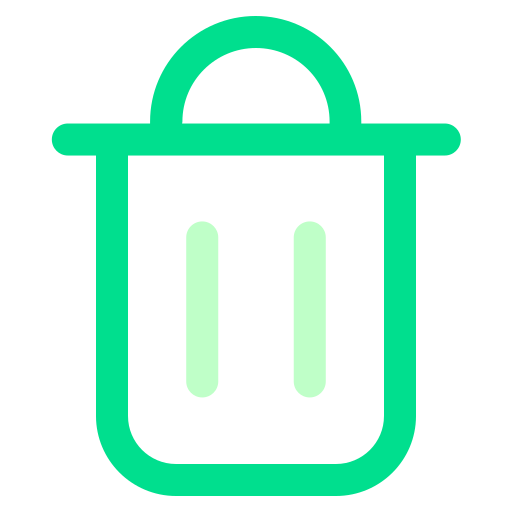 Bin, delete, recycle, trash icon