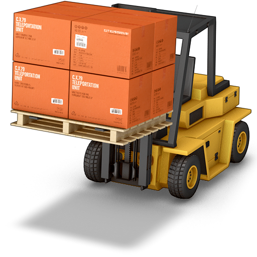 Forklift, warehouse icon