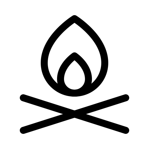Campfire, light icon