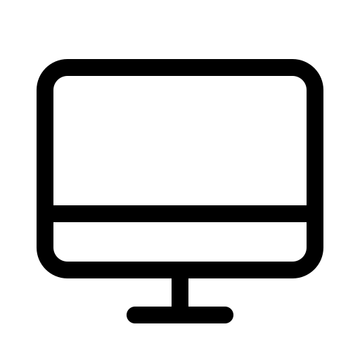 Desktop, light icon