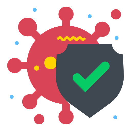 Bacteria, disease, protection, safe icon