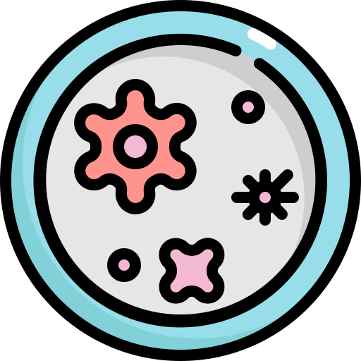 Bacteria, dish, petri, transmission, virus icon