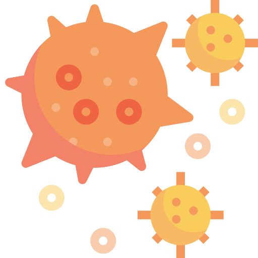 Bacteria, cell, coronavirus, disease, germ, infectious, virus icon
