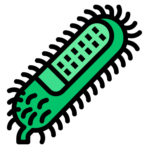 Bacteria, rabies, science, structure, virus icon