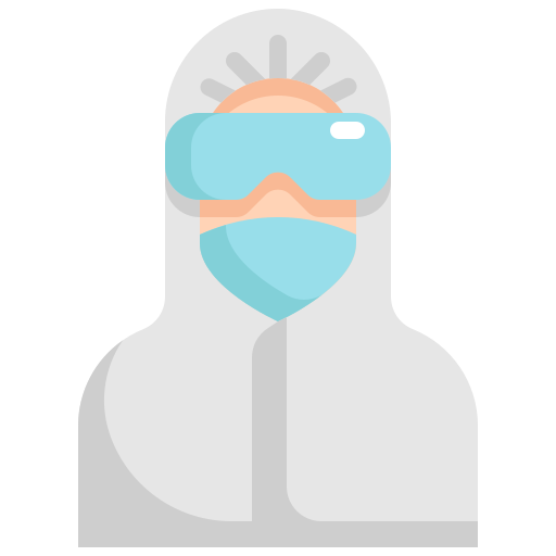 Bacteria, clothing, protective, suit, transmission, uniform, virus icon