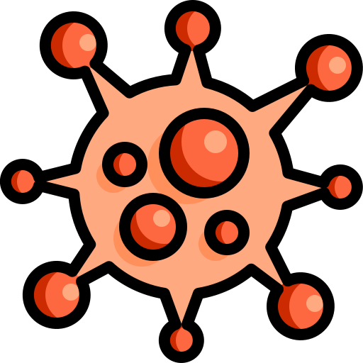 Bacteria, bug, color, covid, disease, lineal, virus icon
