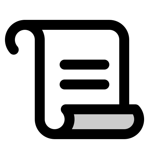 Scroll, duotone icon