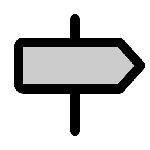 Signpost, duotone icon