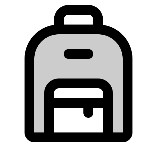 Backpack, duotone icon