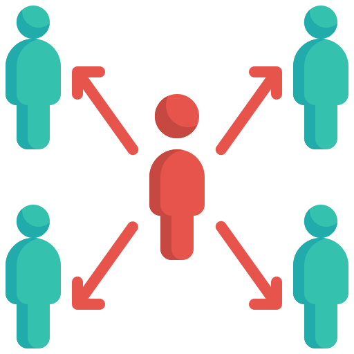 Avatar, network, sharing, social, spreading, coronavirus, covid19 icon