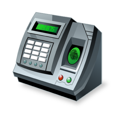 Accounting, fingerprint, products, reader icon