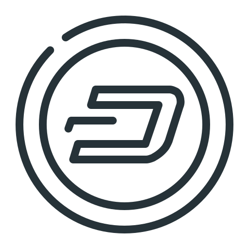 Coin, cryptocurrency, dash icon