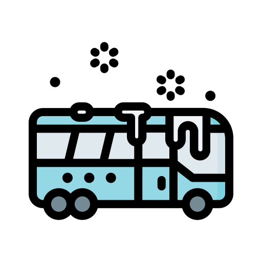 Bus, public, transport, school icon