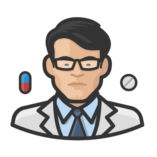 Asian, coronavirus, male, pharmacist icon