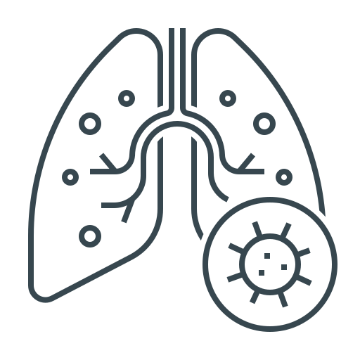 Coronavirus, flu, lungs, pneumonia, virus icon