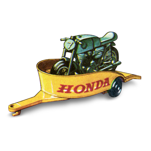 Honda, motorcycle, trailer icon
