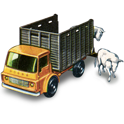 Cattle, truck, with icon