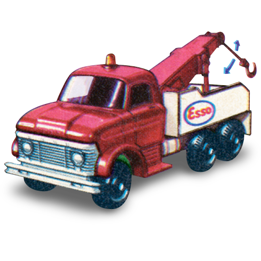 Ford, heavey, movement, truck, with, wreck icon