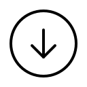 Arrow,Circle,Down,Thin