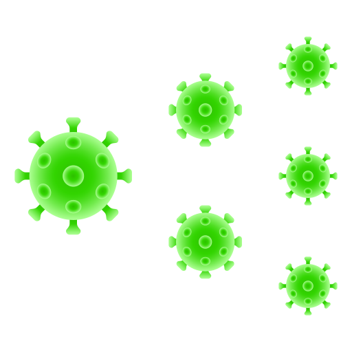 Bacteria, coronavirus, disease, infection, pandemic, spread, virus icon