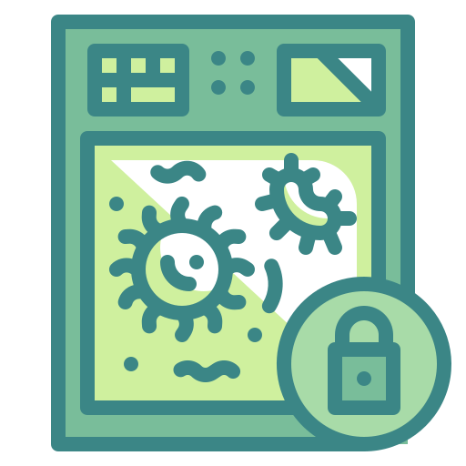 Bacteria, detain, infect, intern, patient, quarantine, virus icon