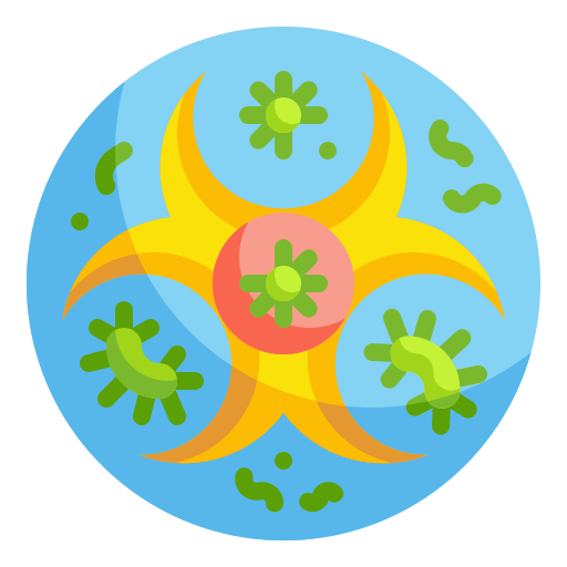 Bacteria, biohazard, danger, signaling, signs, virus, warning icon