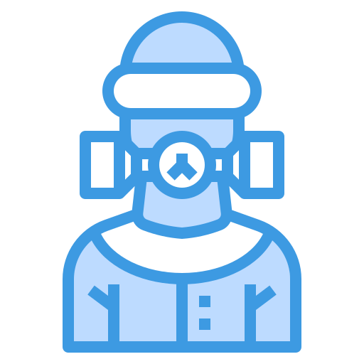 Bacteria, gas, mask, protect, scientist, virus icon