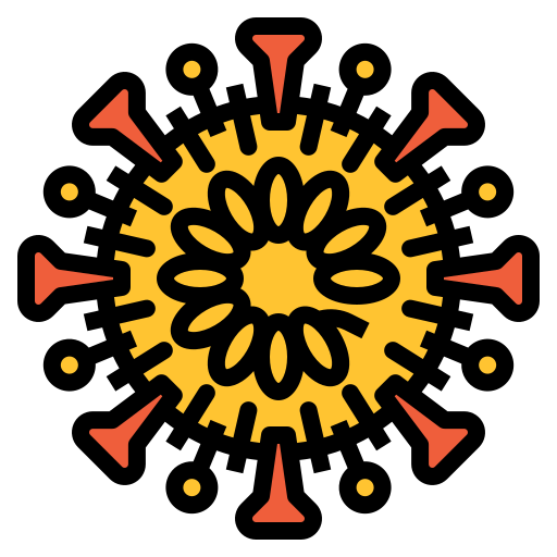 Bacteria, corona, disease, science, structure, virus, outbreak icon