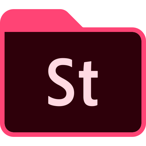 Adobe, folder, stocks icon