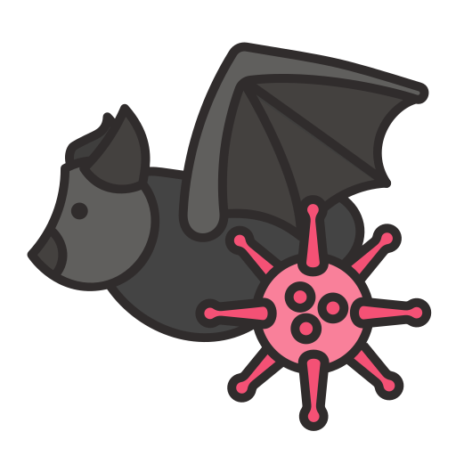Bacteria, bat, coronavirus, outbreak, pandemic, virus icon