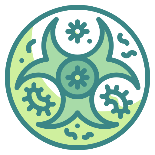 Bacteria, biohazard, danger, signaling, signs, virus, warning icon