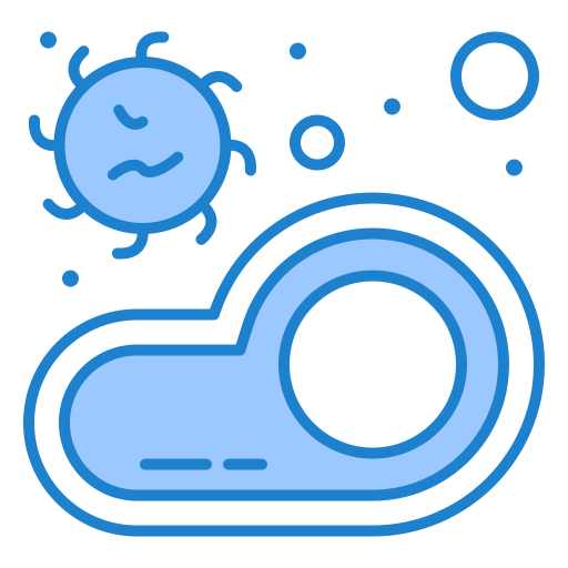 Bacteria, food, meat, transmission, virus icon