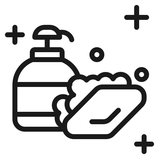Bacteria, clean, coronavirus, protect, soap, virus, wash icon