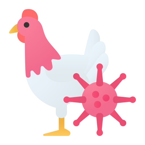 Bacteria, chicken, coronavirus, outbreak, pandemic, virus icon