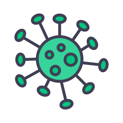 Bacteria, coronavirus, covid, virus icon