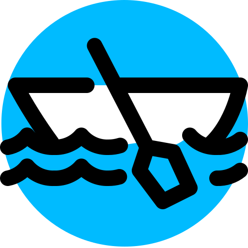 Boat, canoe, canoeing, rowing icon