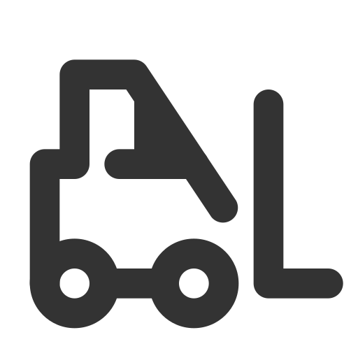 Forklift, industrial, warehouse icon