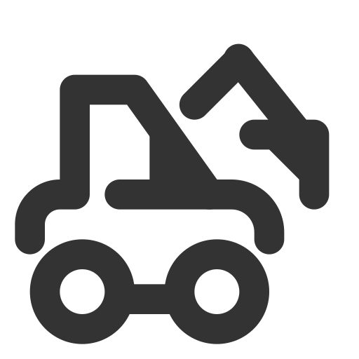 Construction, excavator, machinery icon